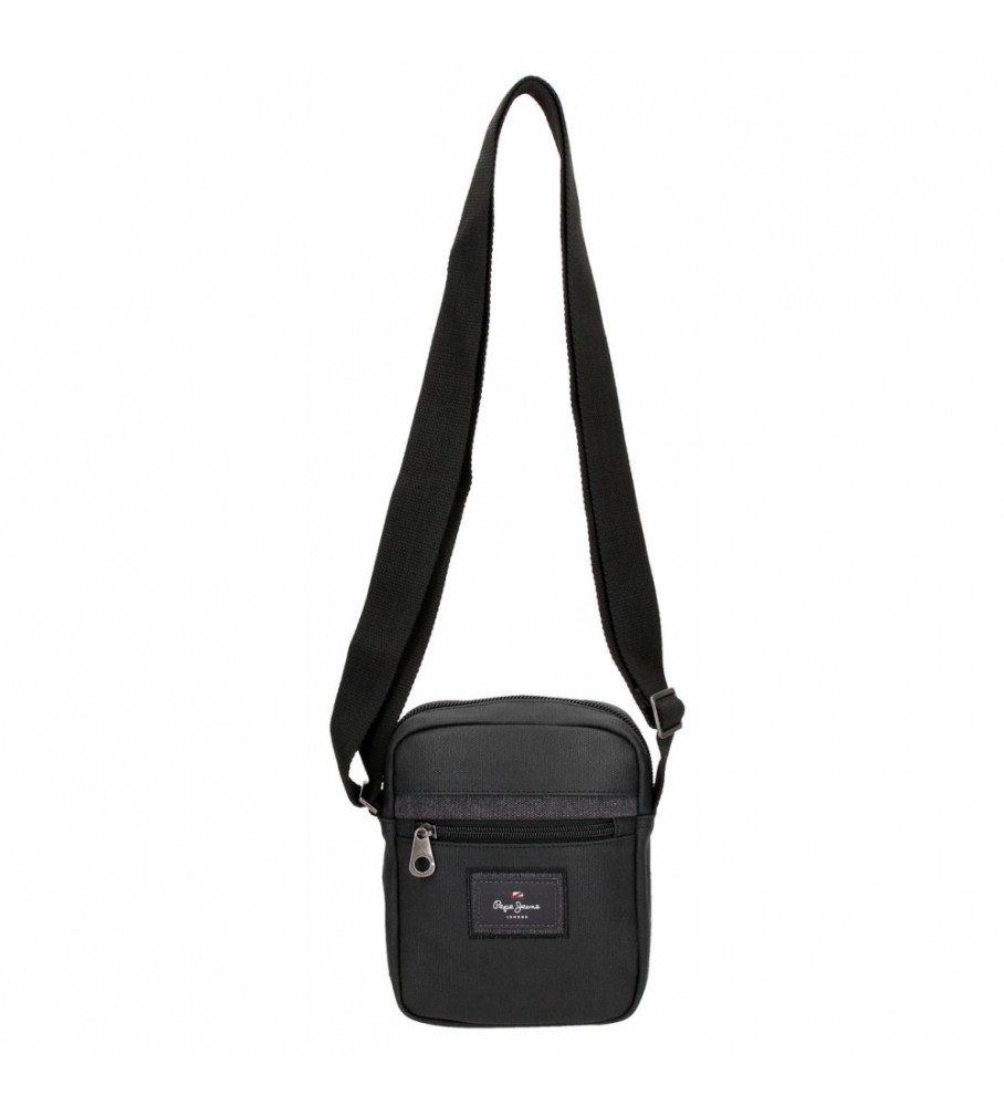 Bolsa de ombro Pepe Jeans Court, preta - 15x19,5x6cm -