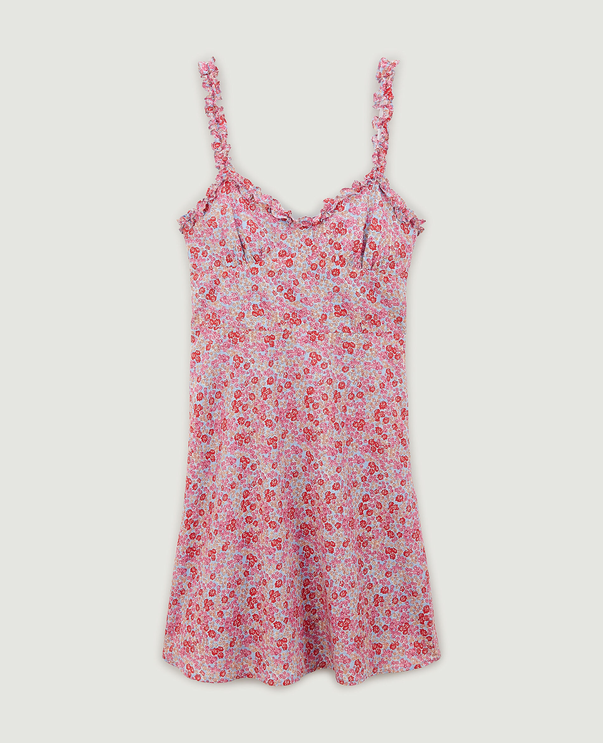 Robe courte à bretelles - Rouge