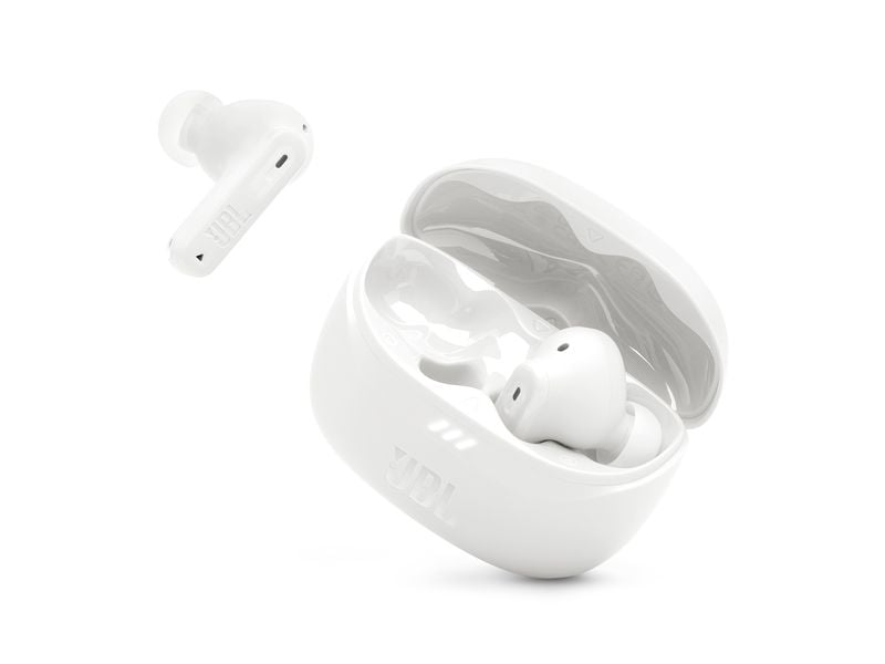 JBL True Wireless In-Ear-Kopfhörer Tune Beam 2 Weiss Kabellose Ohrhörer mit Noise-Cancelling-Funktion
