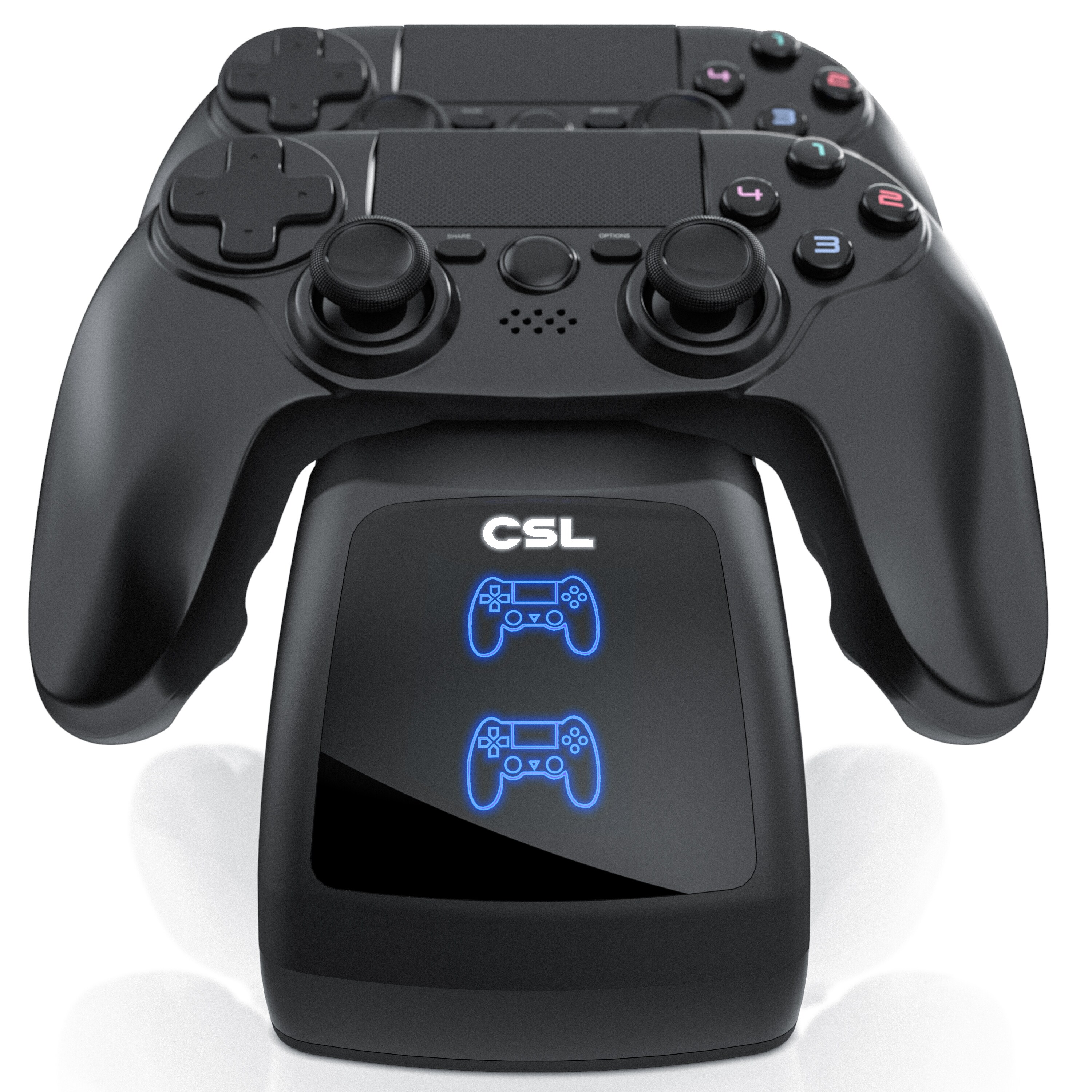 CSL Dual Ladestation für 2x PS4 Gamepads - PS4 Controller Stand Charger / Ladegerät