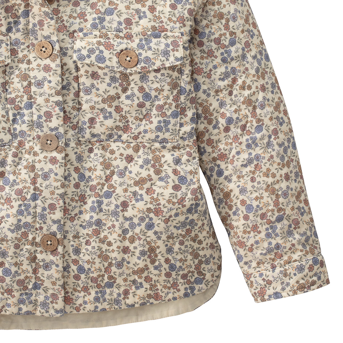 Topolino Pure Collection Mädchen Jacke mit Blumen-Allover beige