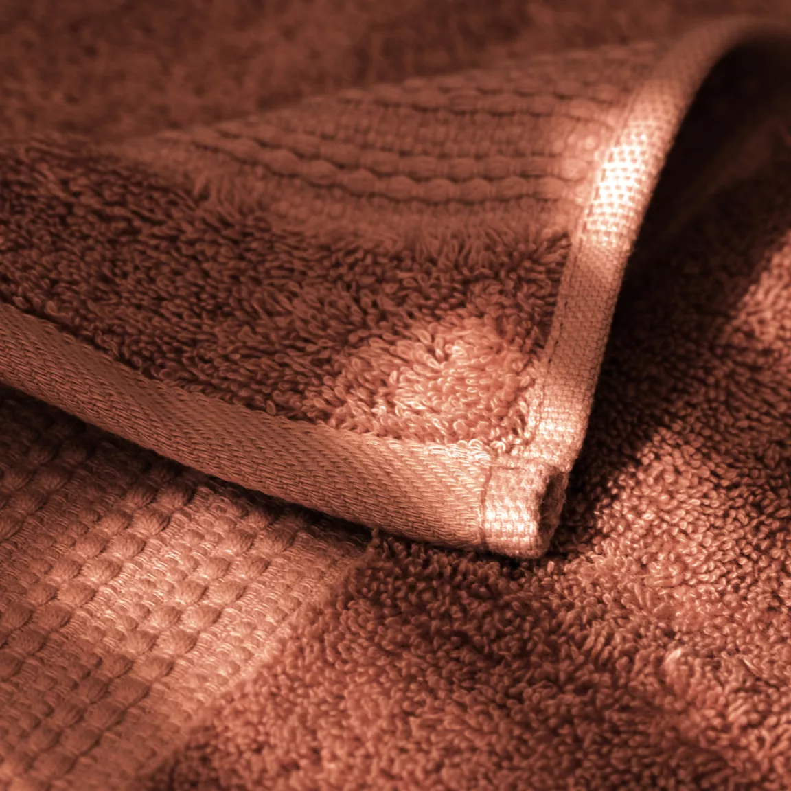 Serviette de bain coton bio (70 x 130 cm) Méline Terracotta
