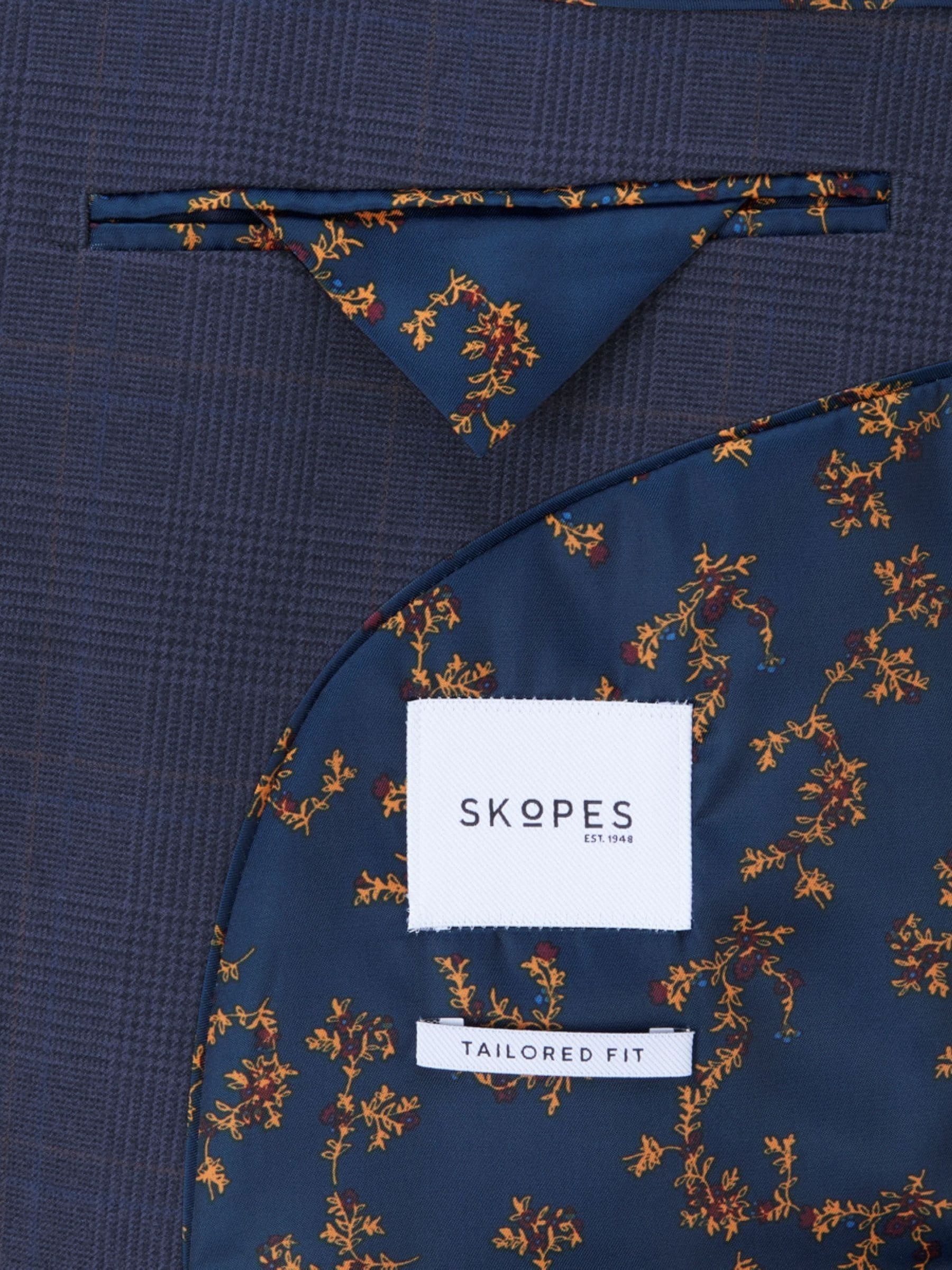 Skopes Guildford Suit Soft Touch Tailored Fit Check Jacket