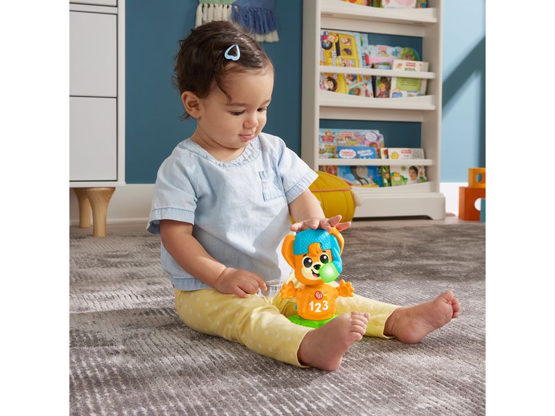 Fisher-Price Beat Bande Spring & Sing Fuchs Bruno -FR- Interaktives Fuchs-Lernspielzeug mit lustigen Liedern, Geräuschen und Sätzen