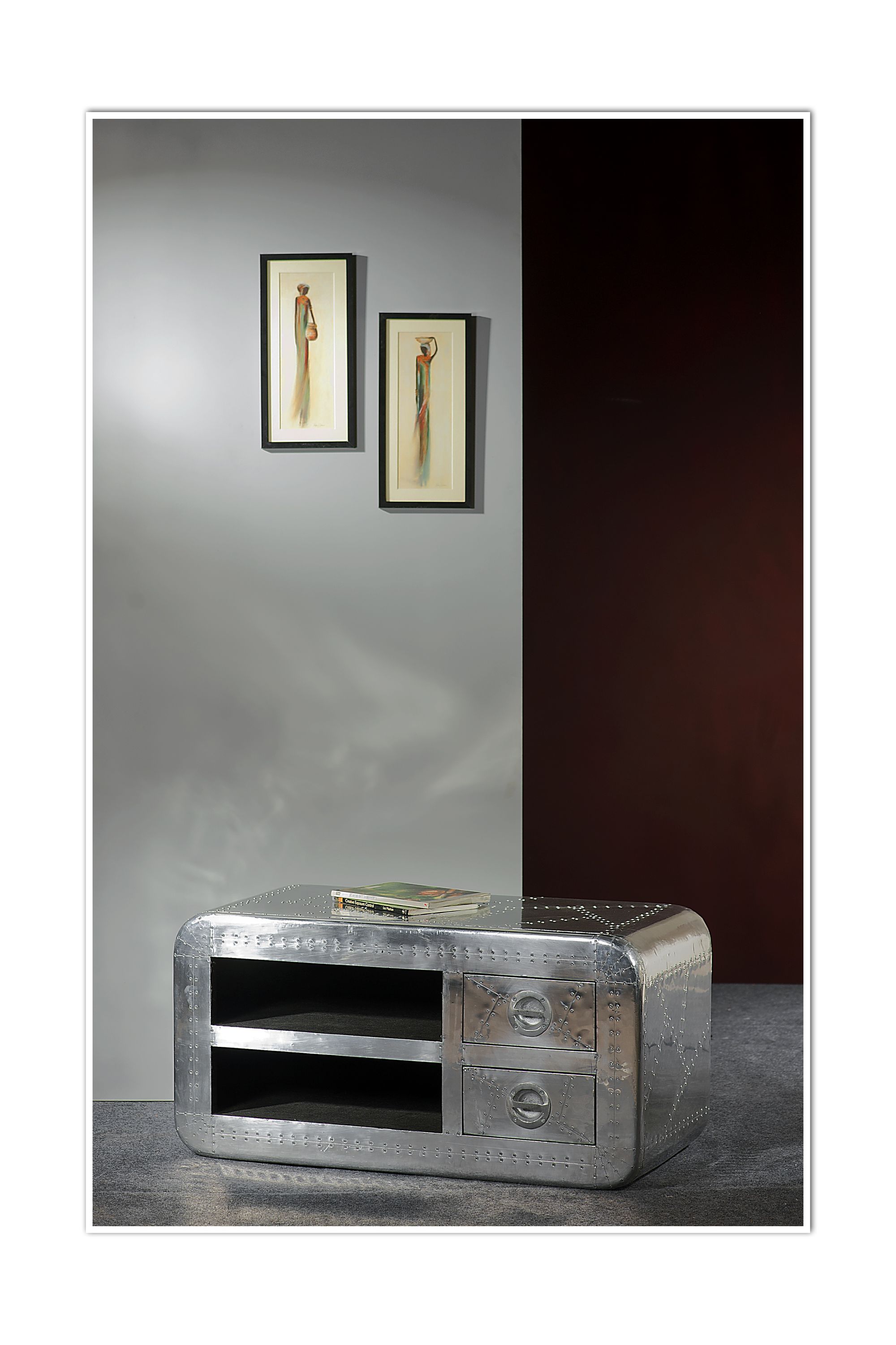 Lowboard Mangoholz Kommode Sideboard TV Fernseher Hifi Wohnzimmer Schrank