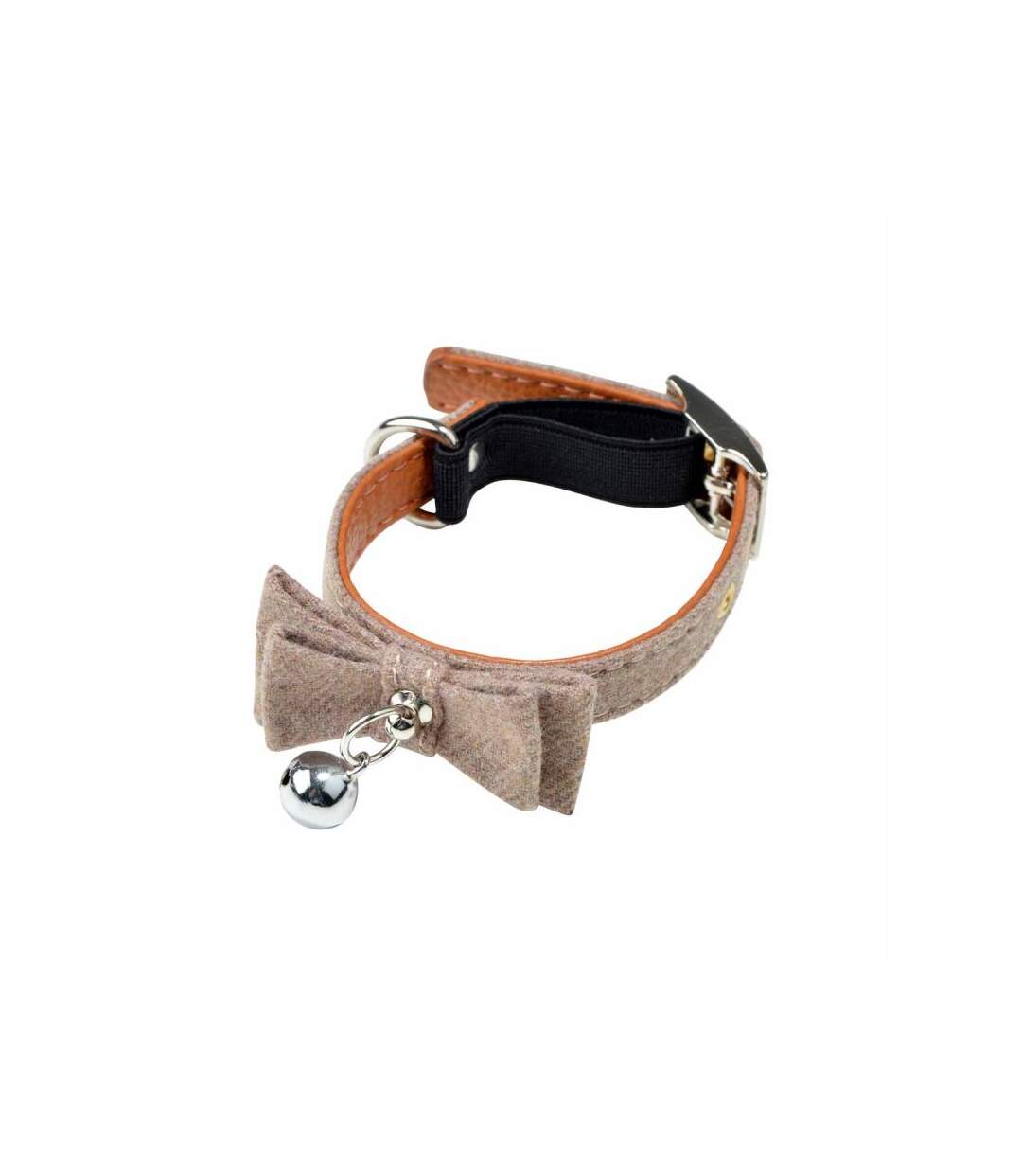 Paris Prix - Collier Pour Chat anti Etranglement 27cm Naturel