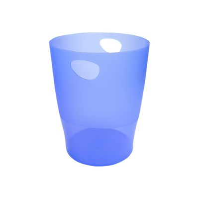 Exacompta Ecobin - Corbeille à papier 15L - bleu glacé translucide