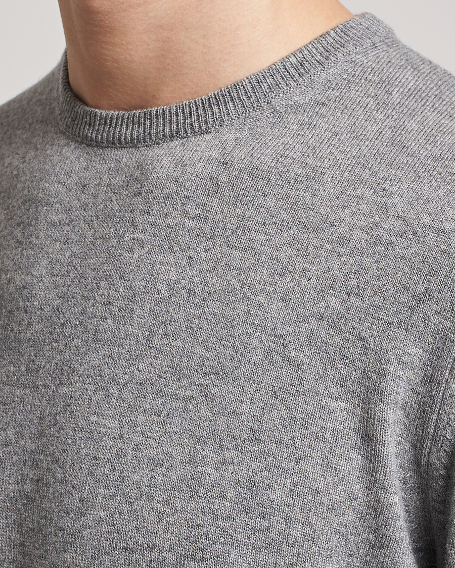 Piacenza Cashmere Cashmere Crew Neck Sweater Light Grey