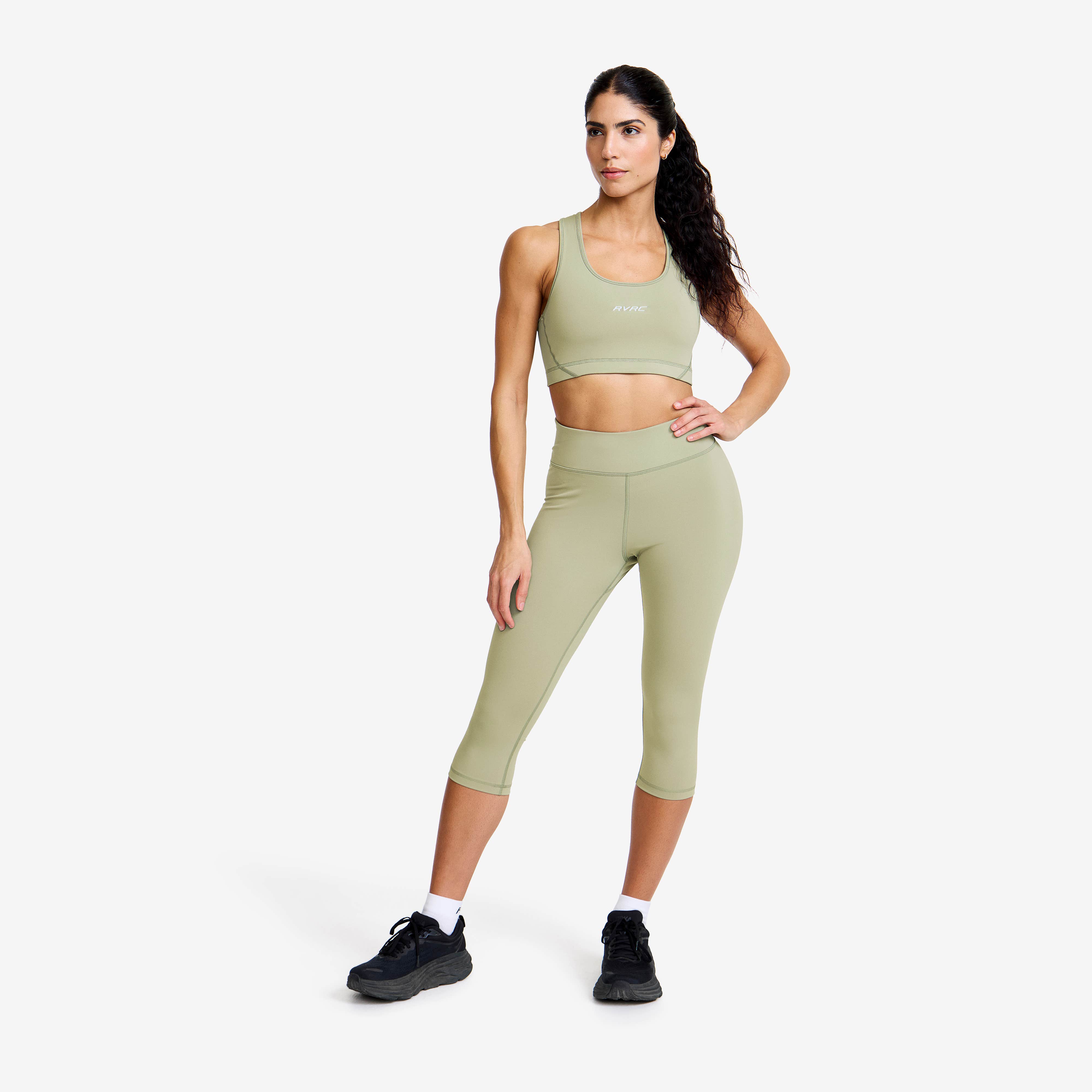 Flow High-waisted Capri Leggings Dame Shadow