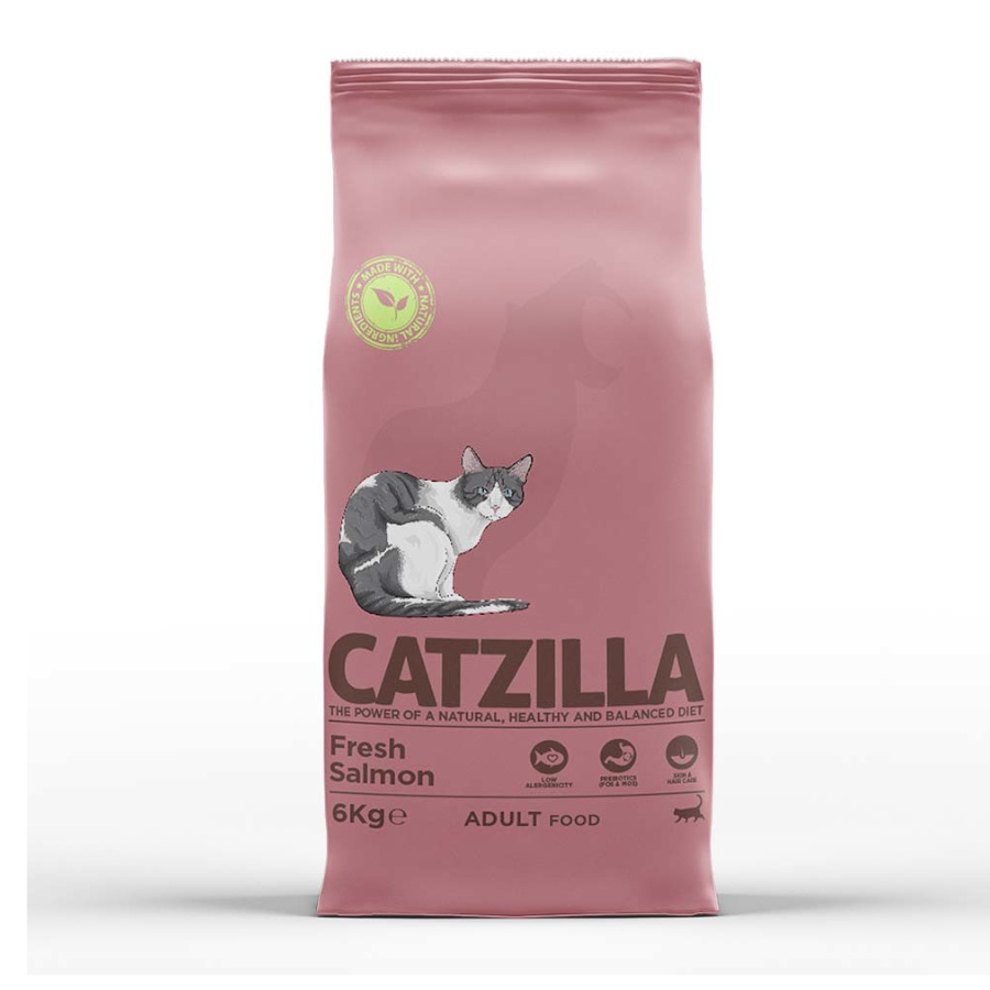 Ração para gatos adultos Catzilla sabor salmão