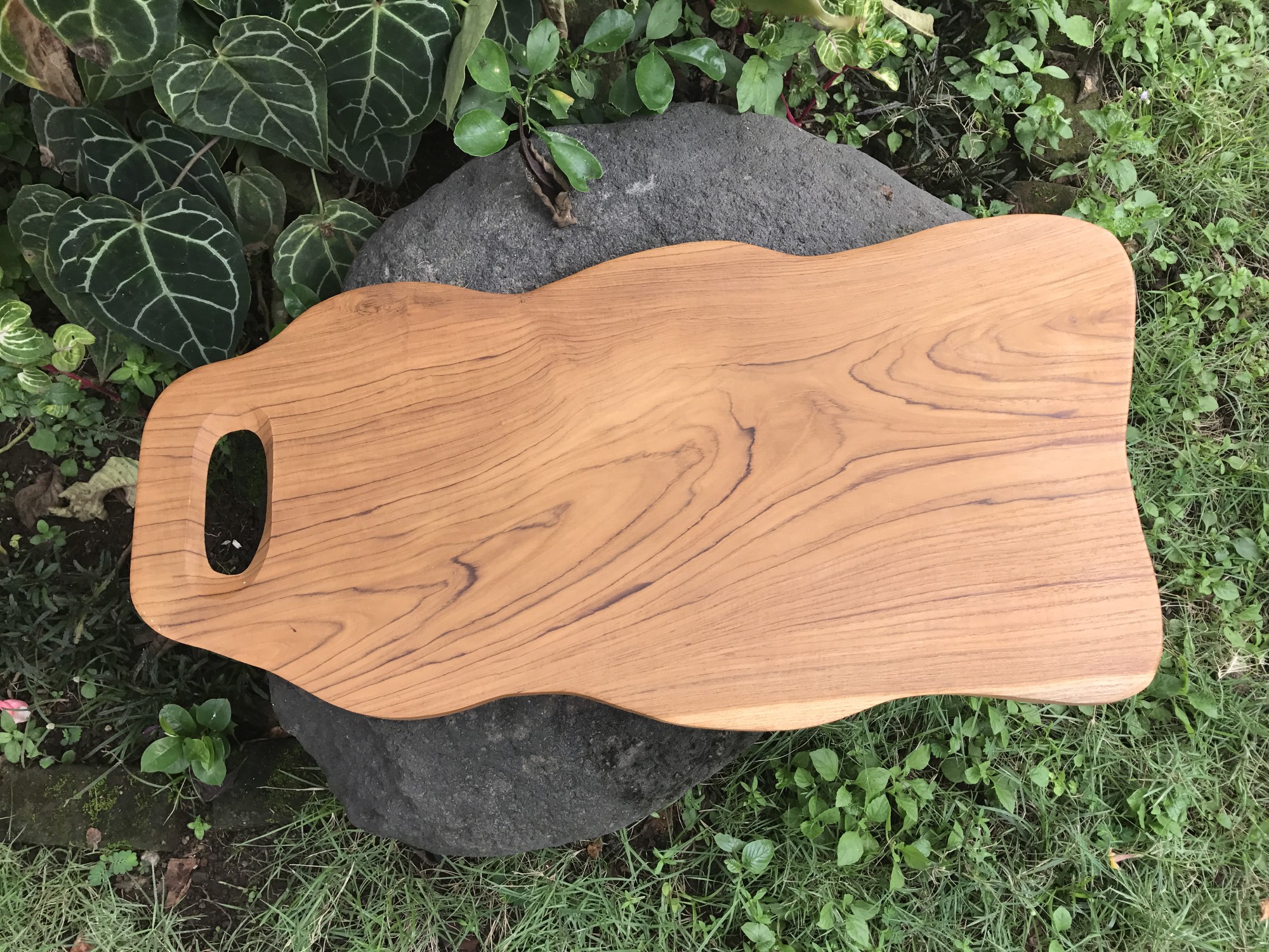 Schneidebrett Teak, natur, L 60 cm, B 25 cm, H 1,5 cm zu 22,80