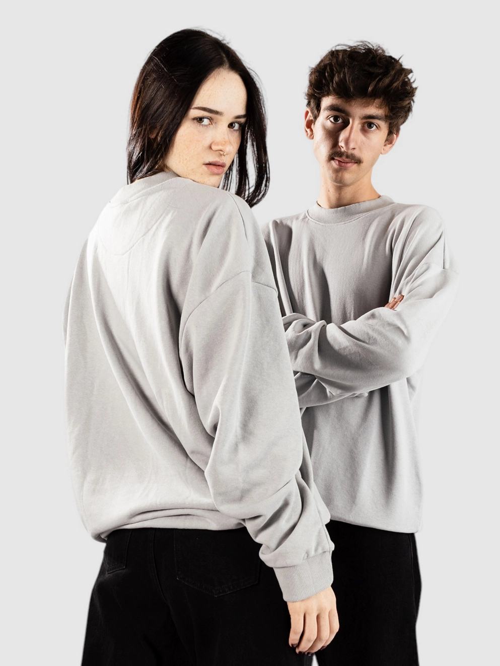 Urban Classics Light Terry Crew Sweater lightasphalt