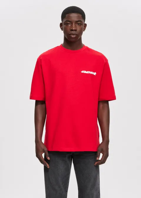 T-shirt met print aest rood (ROO)