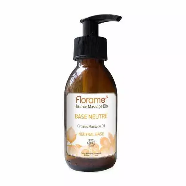 Óleo de Massagem Aromática Florame, Base Orgânica Neutra, 120ml