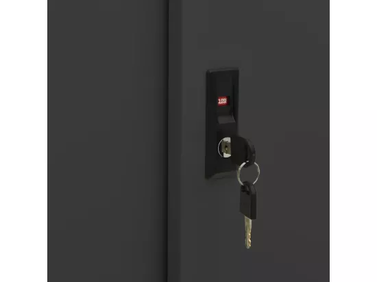 Armoire de bureau porte coulissante Anthracite 90x40x90cm Acier