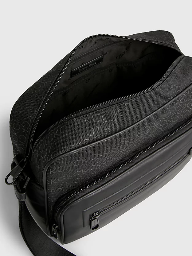 Bolsa carteiro em jacquard com logotipo