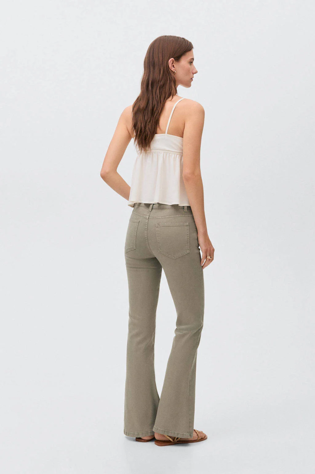 MANGO TEEN flared jeans lichtkaki