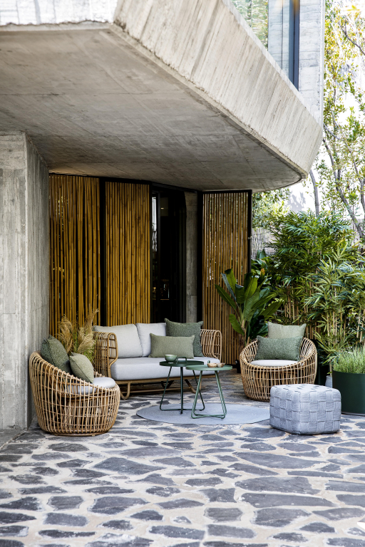 Cane-Line Nest Outdoor 2-zits loungebank naturel