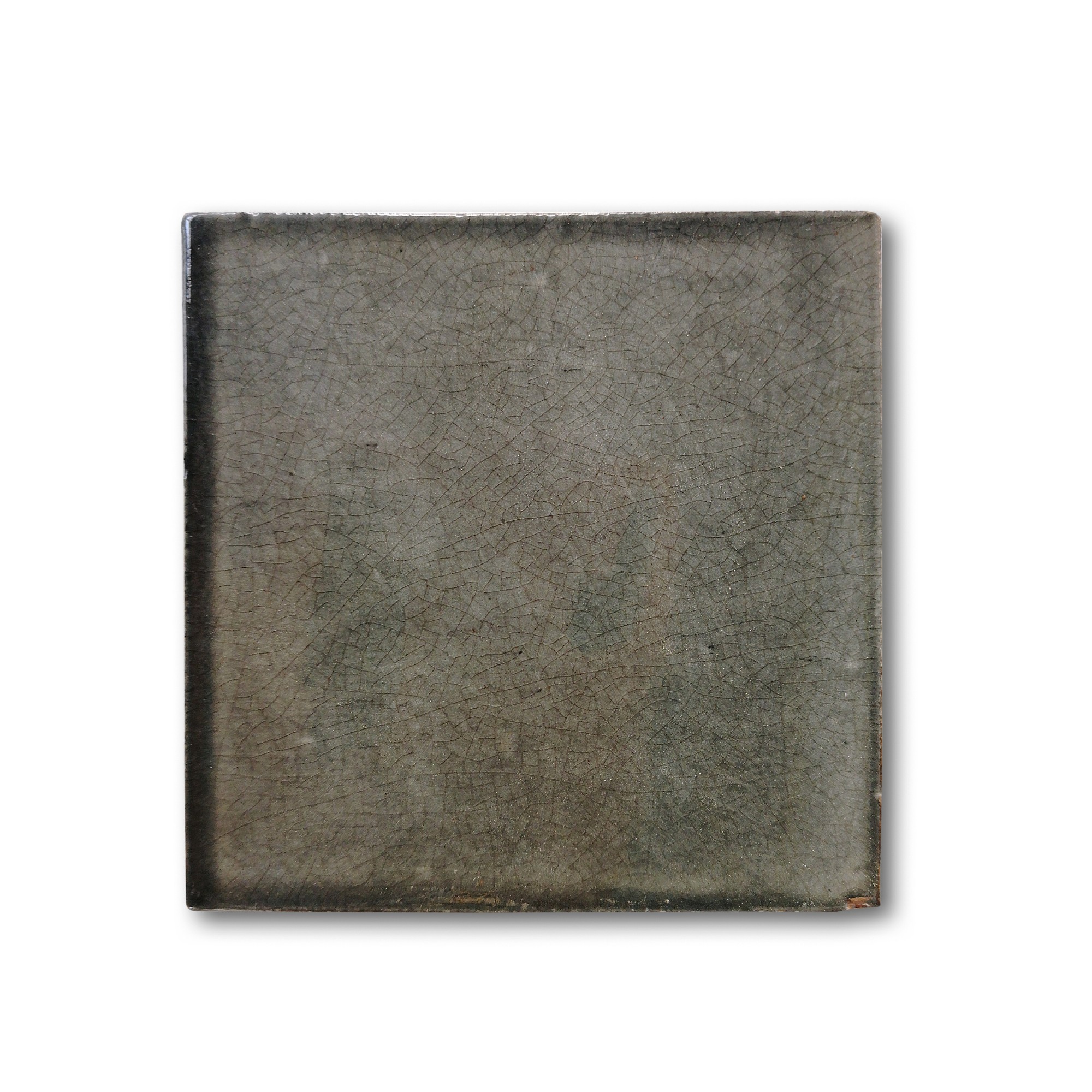Kachel Craquelé dunkelgrau, T 10 cm, B 10 cm, H 1 cm von fischer's lagerhaus