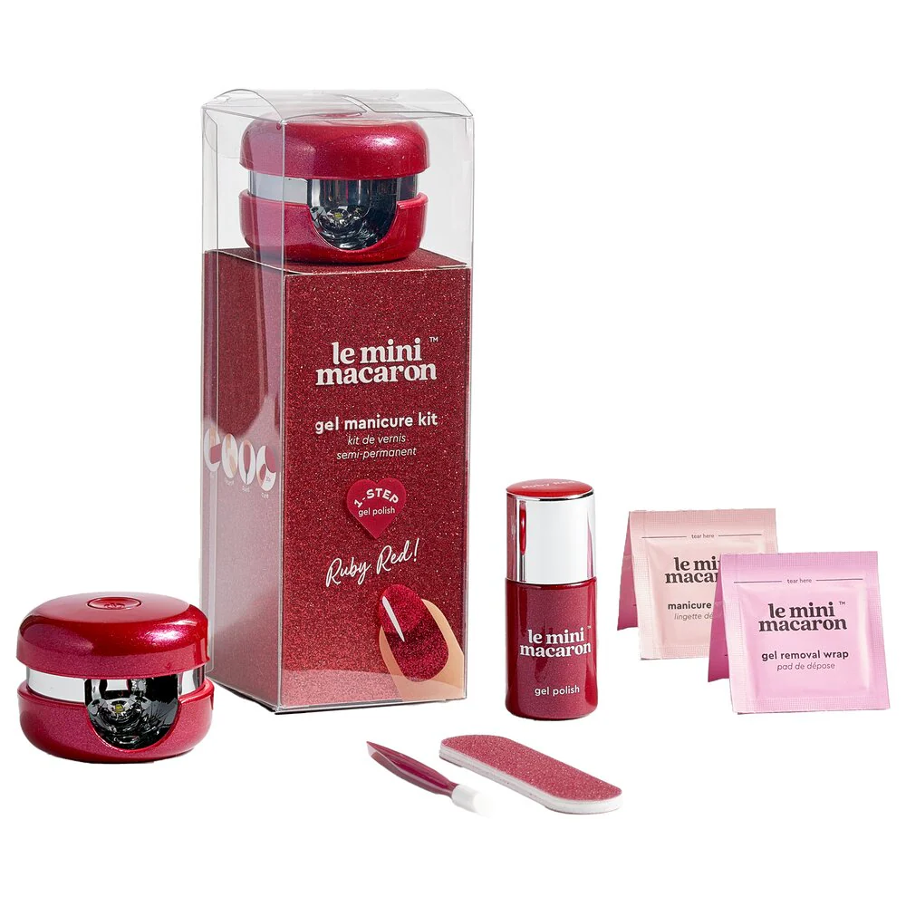 Le Mini Macaron  Gel Manicure Kit - Ruby Red