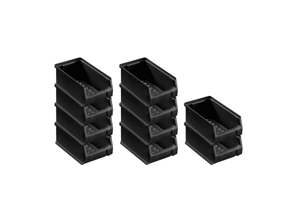 PROREGAL Value Pack 10x Geleidende opbergdoos 2,0 HxBxD 7,5 x 10 x 17,5 cm 0,8 liter ESD-opslagcontainer