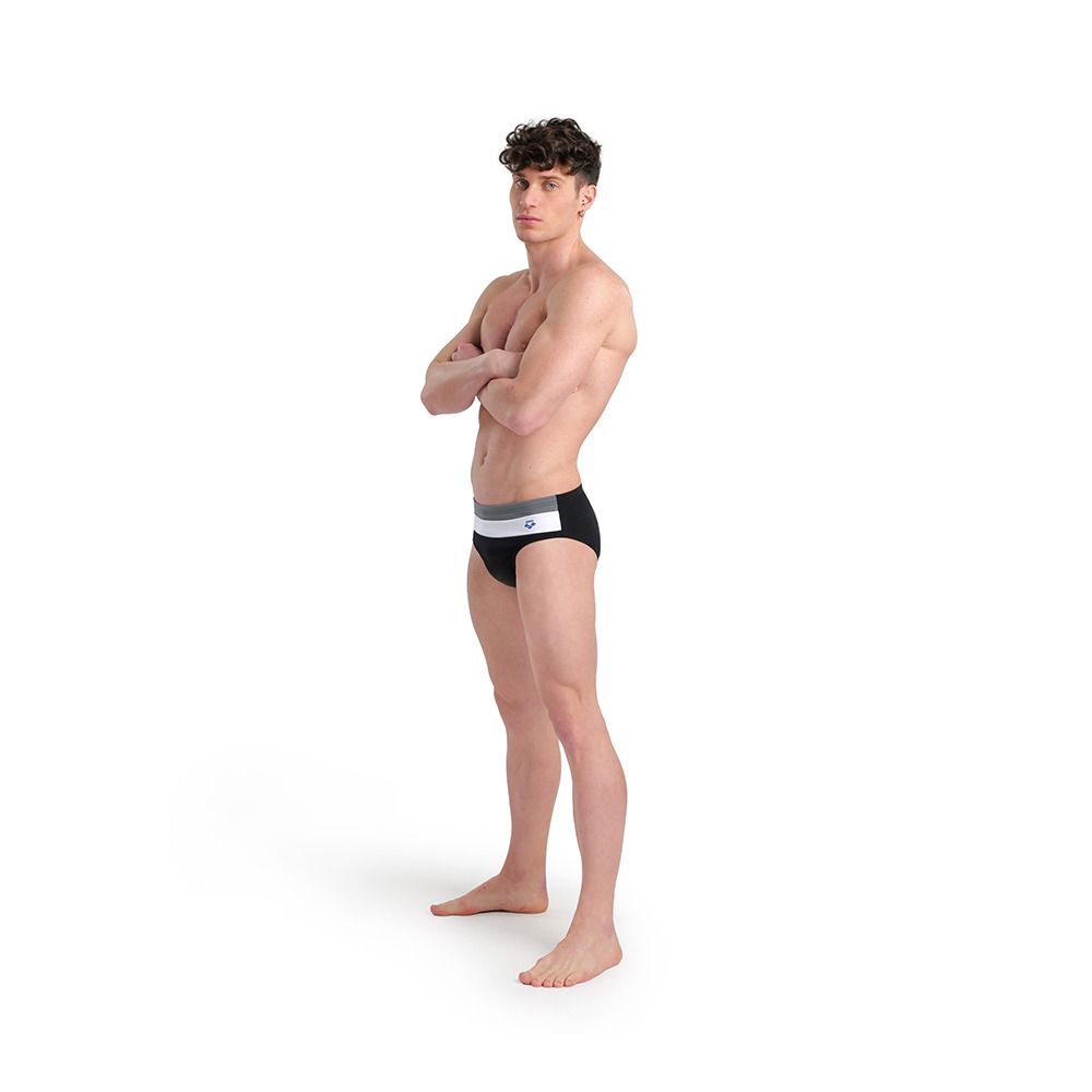 Arena ICONS - Slip de bain Homme black/asphalt/ardesia