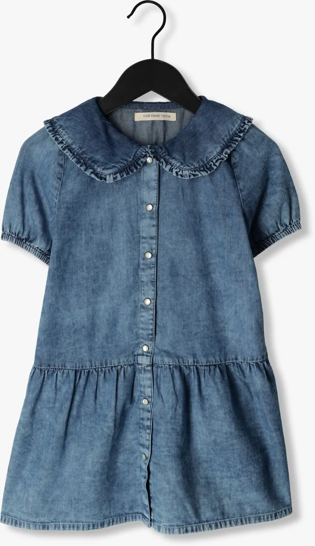 YOUR WISHES blauwe your wishes mini jurk kendall chambray