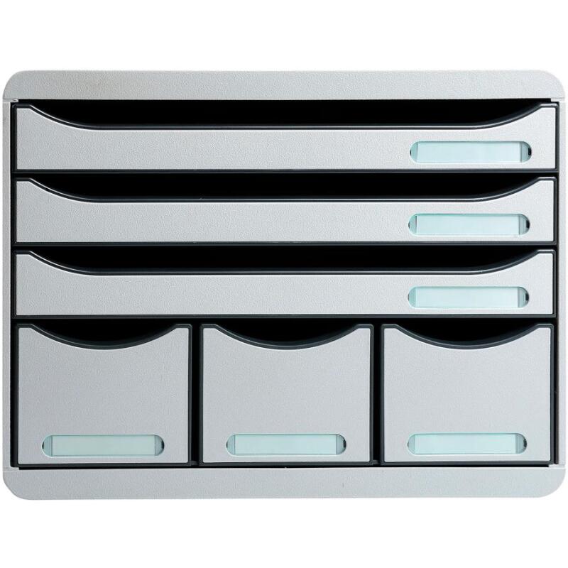 Module de classement Storebox 6 tiroirs Office - Gris lumière