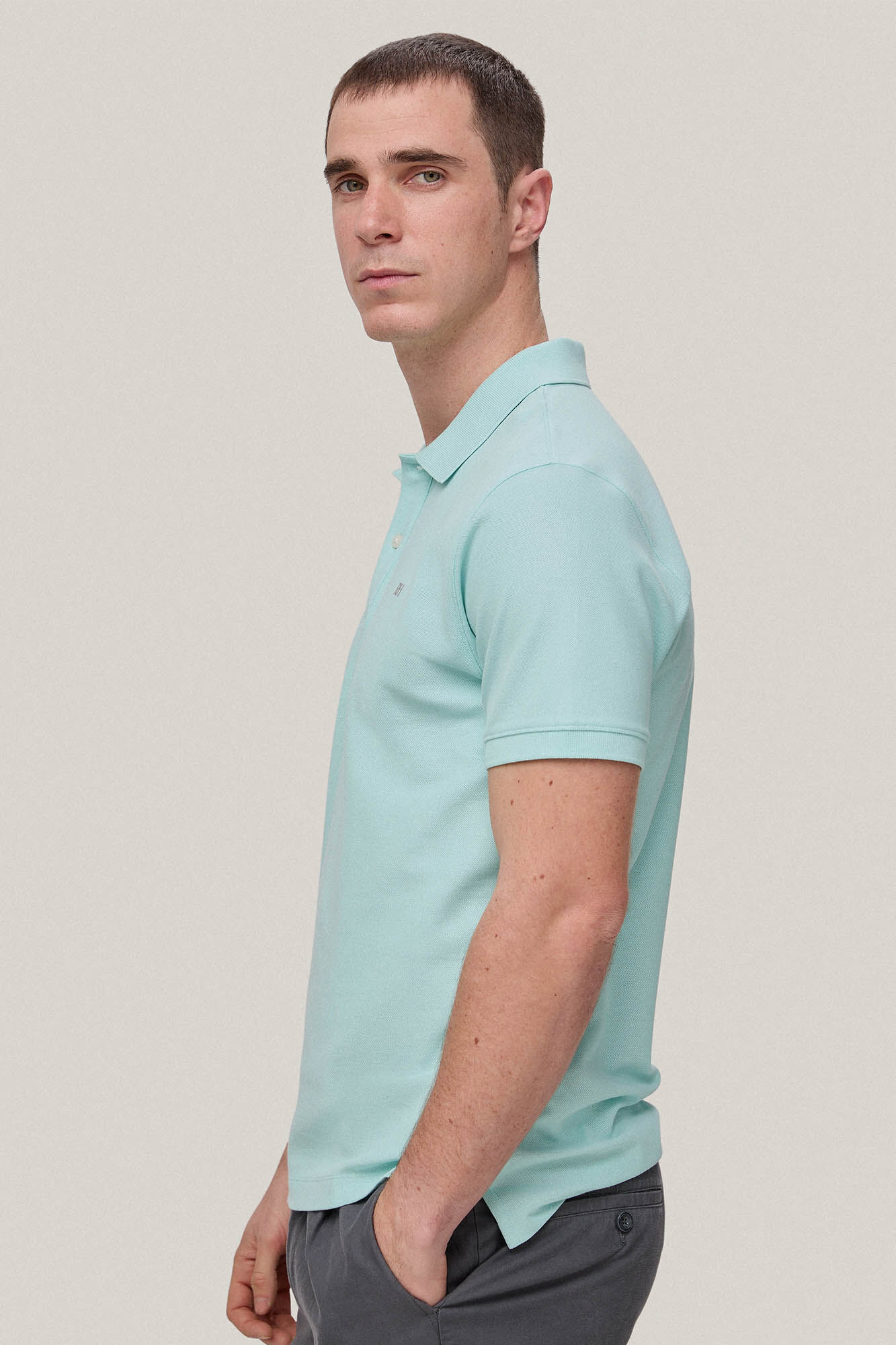 Polo slim fit anti-odor - Azul