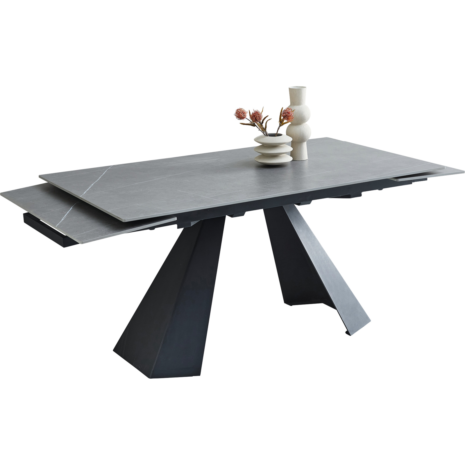 Tisch Mitch Keramik grau 160/240 x 76 x 90 cm