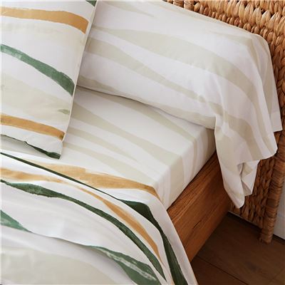 Linge de lit ondes graphiques