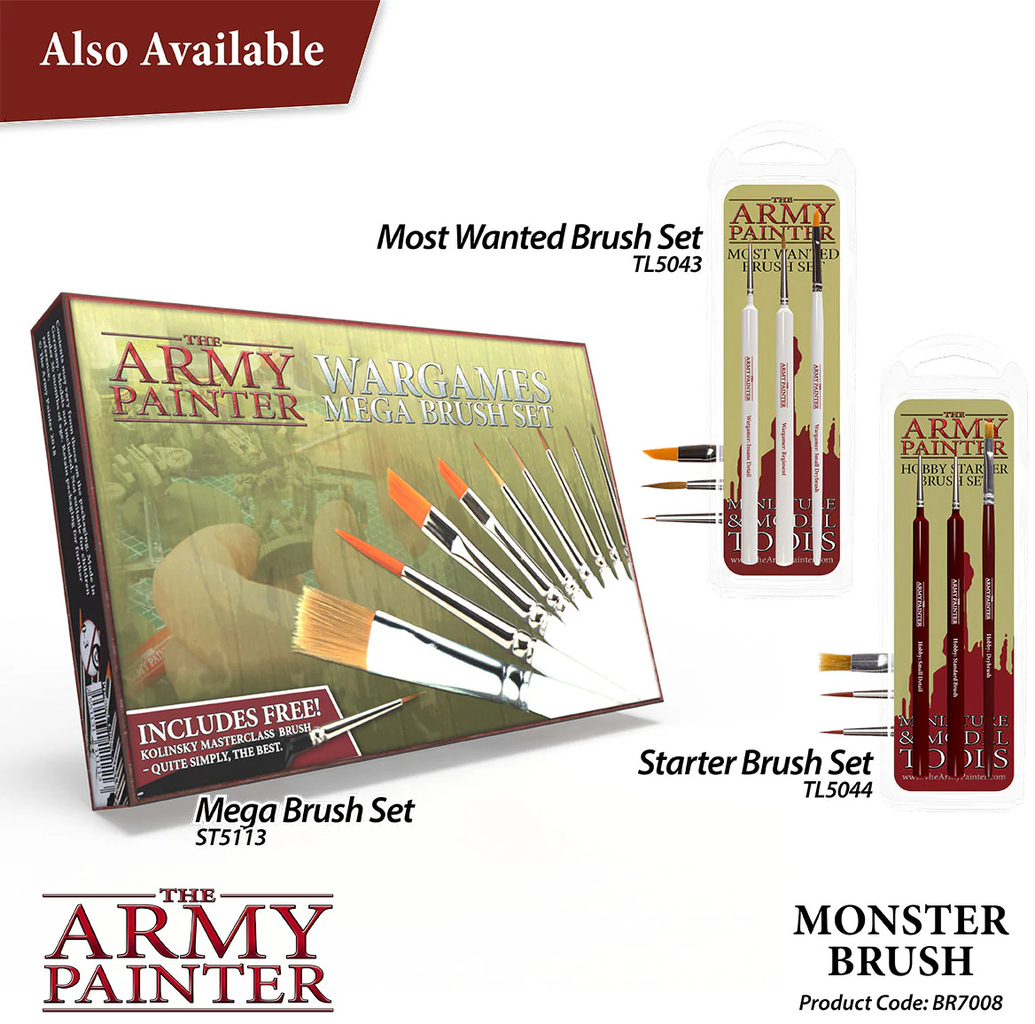 The Army Painter  Wargamer Brush, Monster    Dein Werkzeug für den Sieg auf dem Maltisch