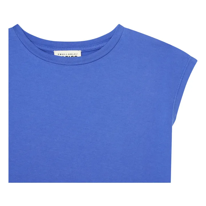 SMALLABLE BASICS Robe Debardeur Fille A Fentes Coton Bio | Bleu indigo
