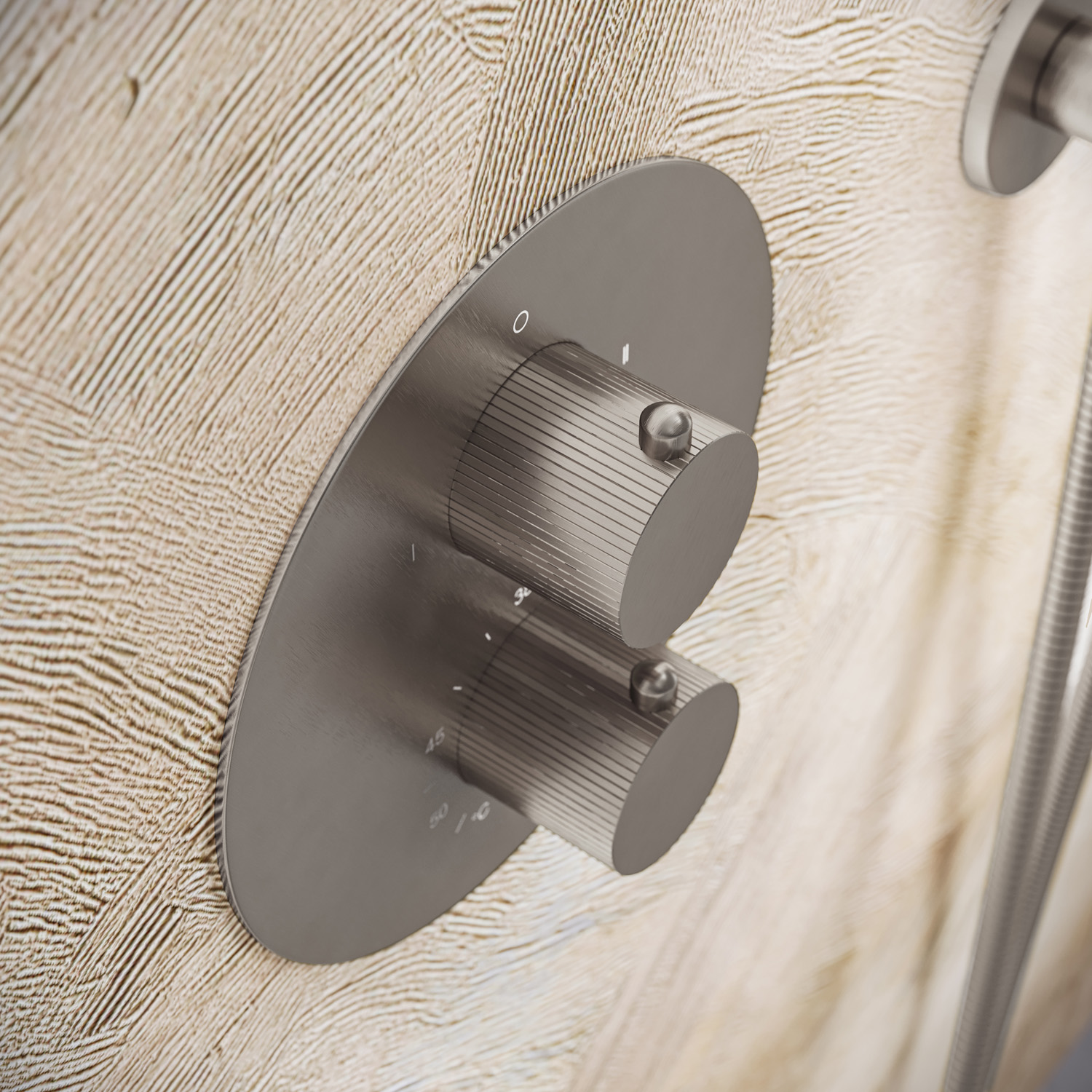 Saniclear Exclusive Stripes Pro inbouw badkraan rond met vrijstaande uitloop RVS