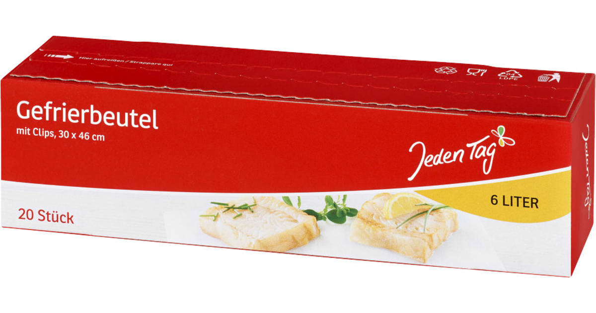 Jeden Tag Gefrierbeutel 20x 6,0 Liter