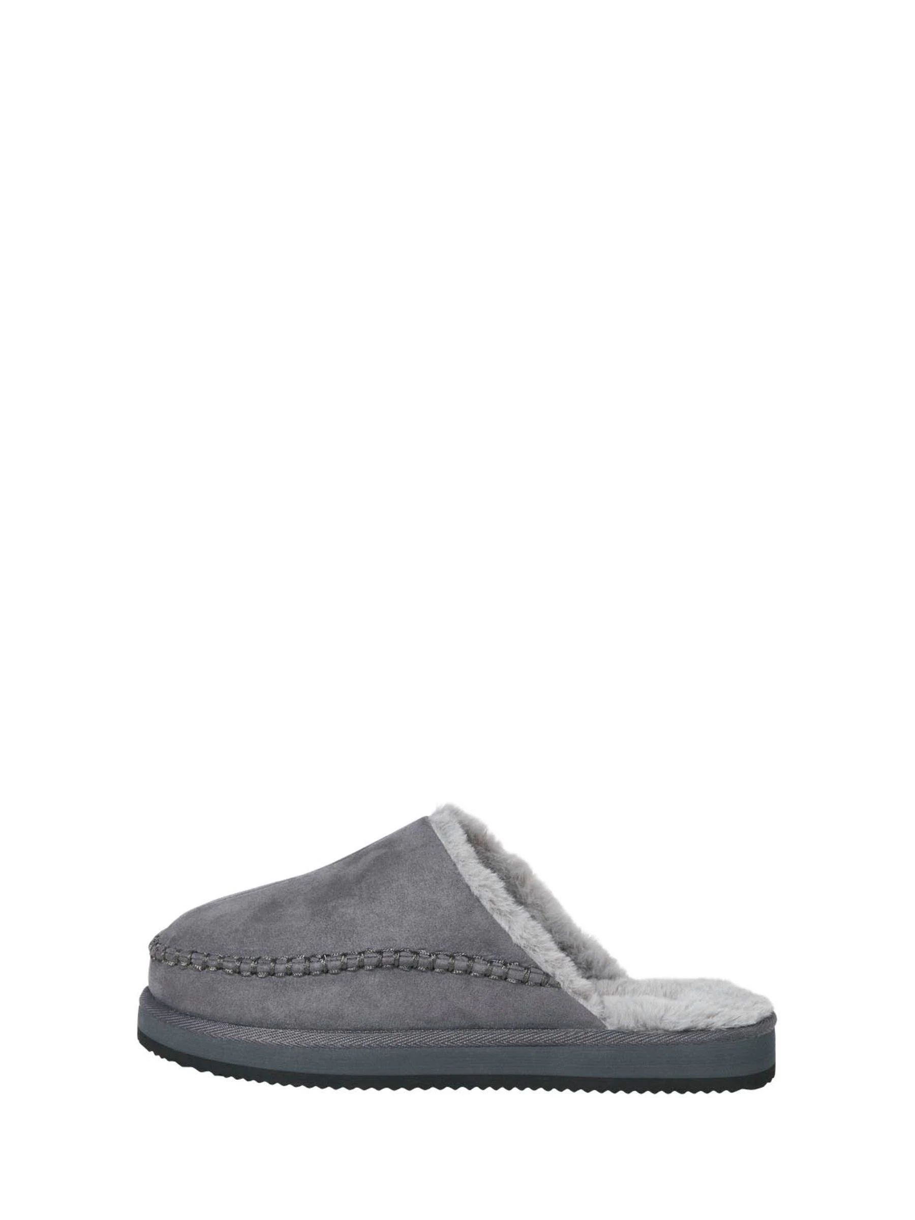 Grijs - JACK & JONES Fleece Lined Stitch Detail Mule Slippers