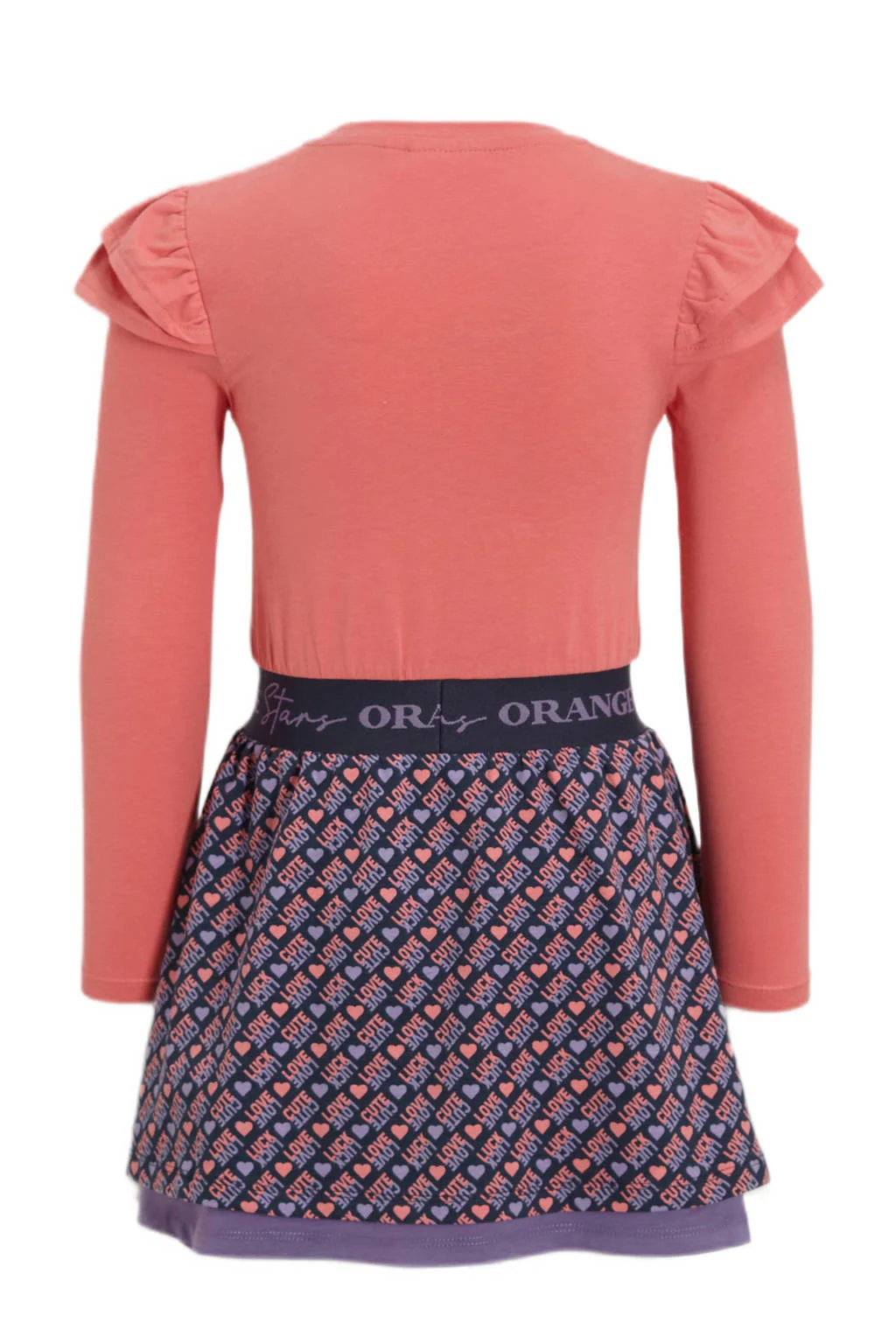 Orange Stars jurk Nanja met printopdruk roze