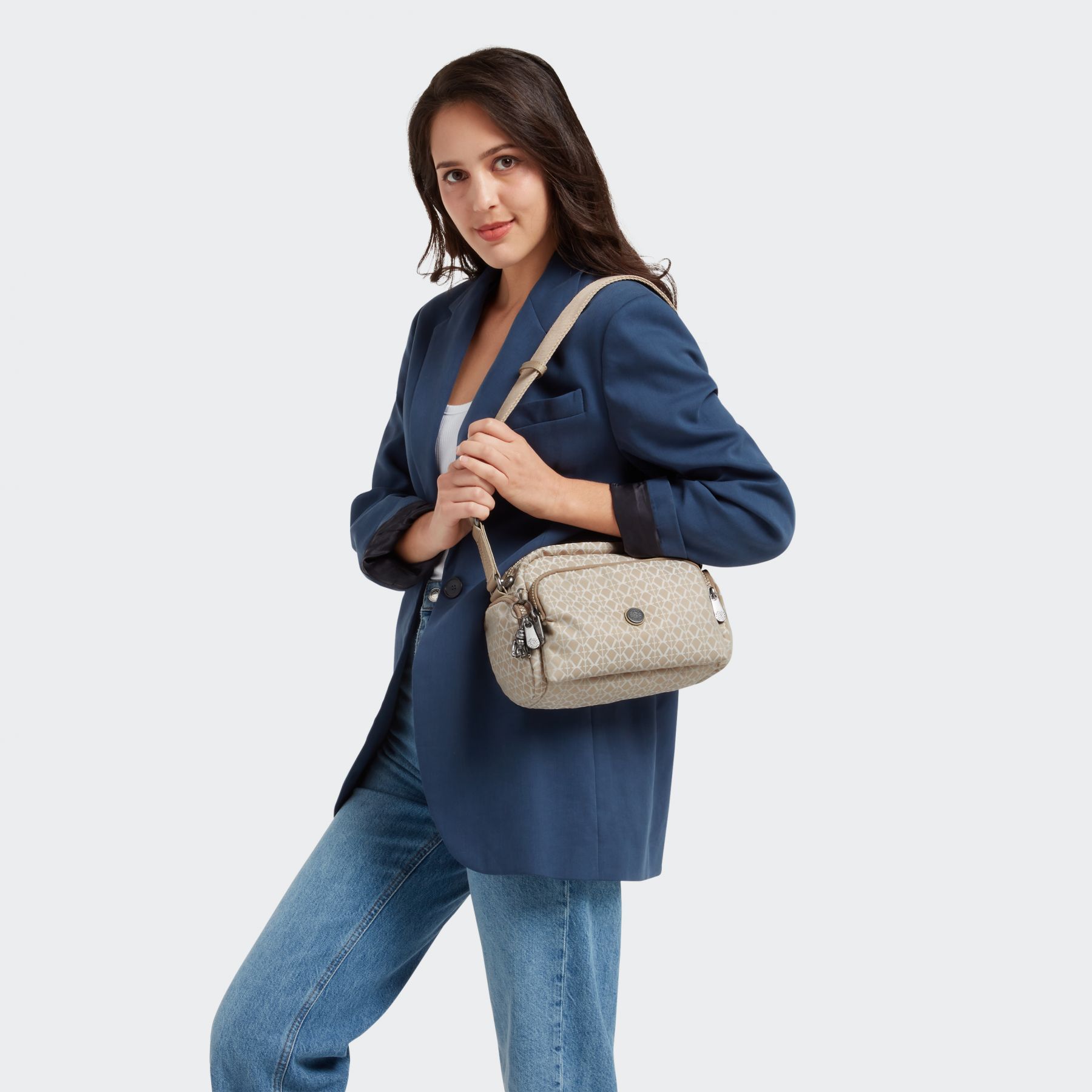 Kipling Jenera S Signature Beige