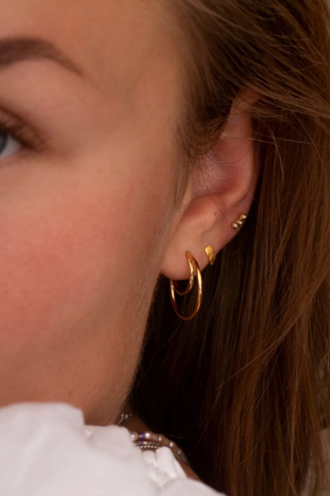 Stine A Double Creol Earring Goldenen