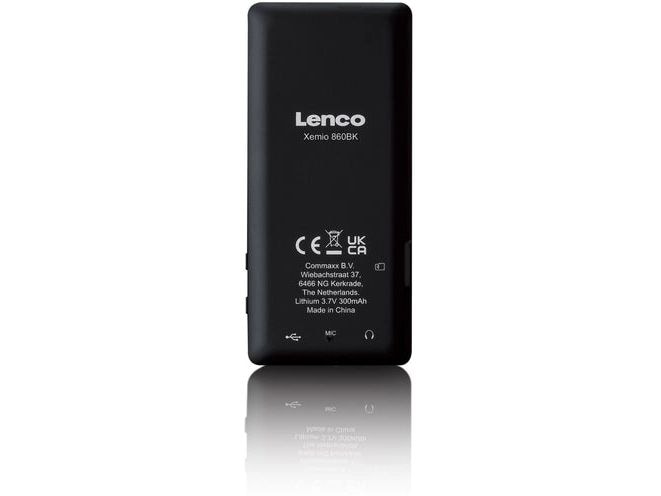 Lenco MP3 Player Xemio-860 Grau; Schwarz MP3-Player mit Bluetooth und 8 GB internem Speicher
