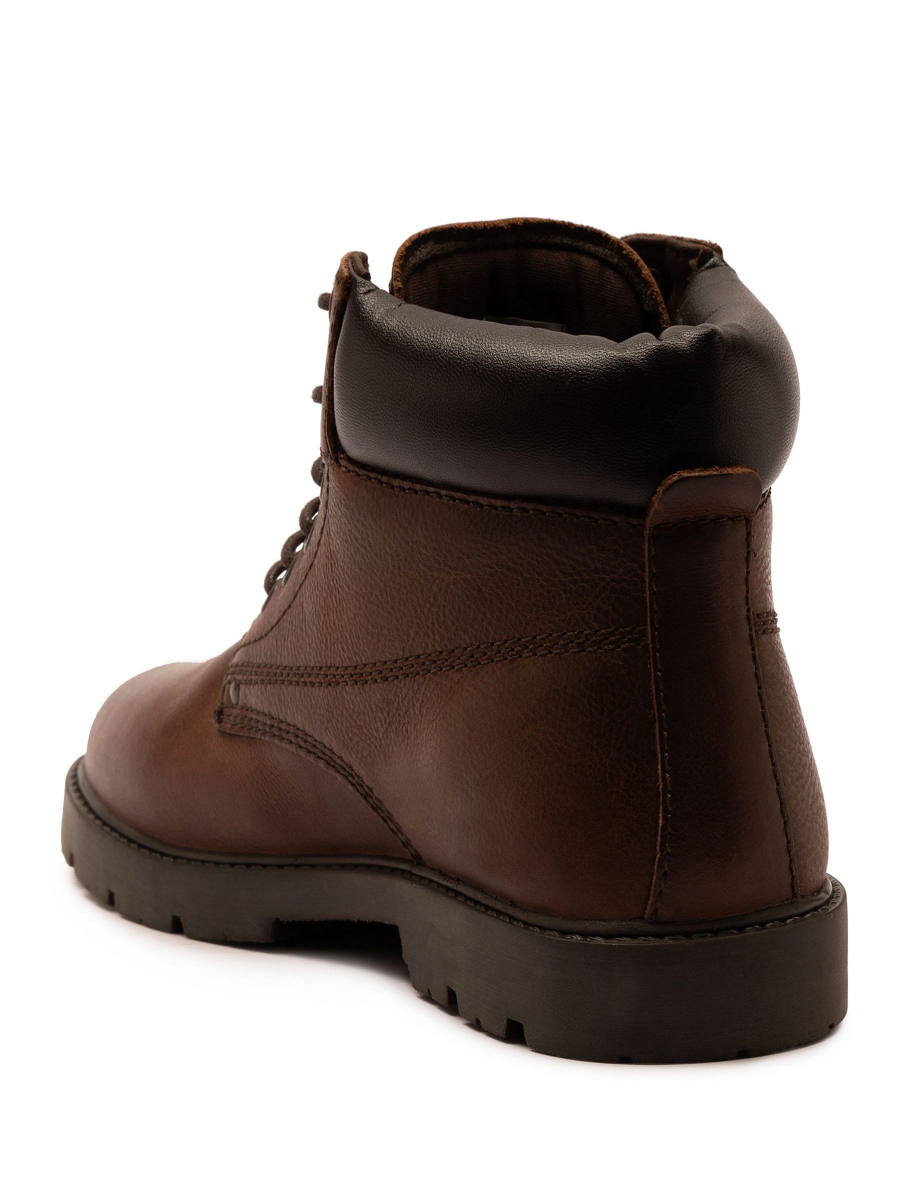 Bruin - Off The Hook Solo Leren Vetersluiting Casual Enkel Boots