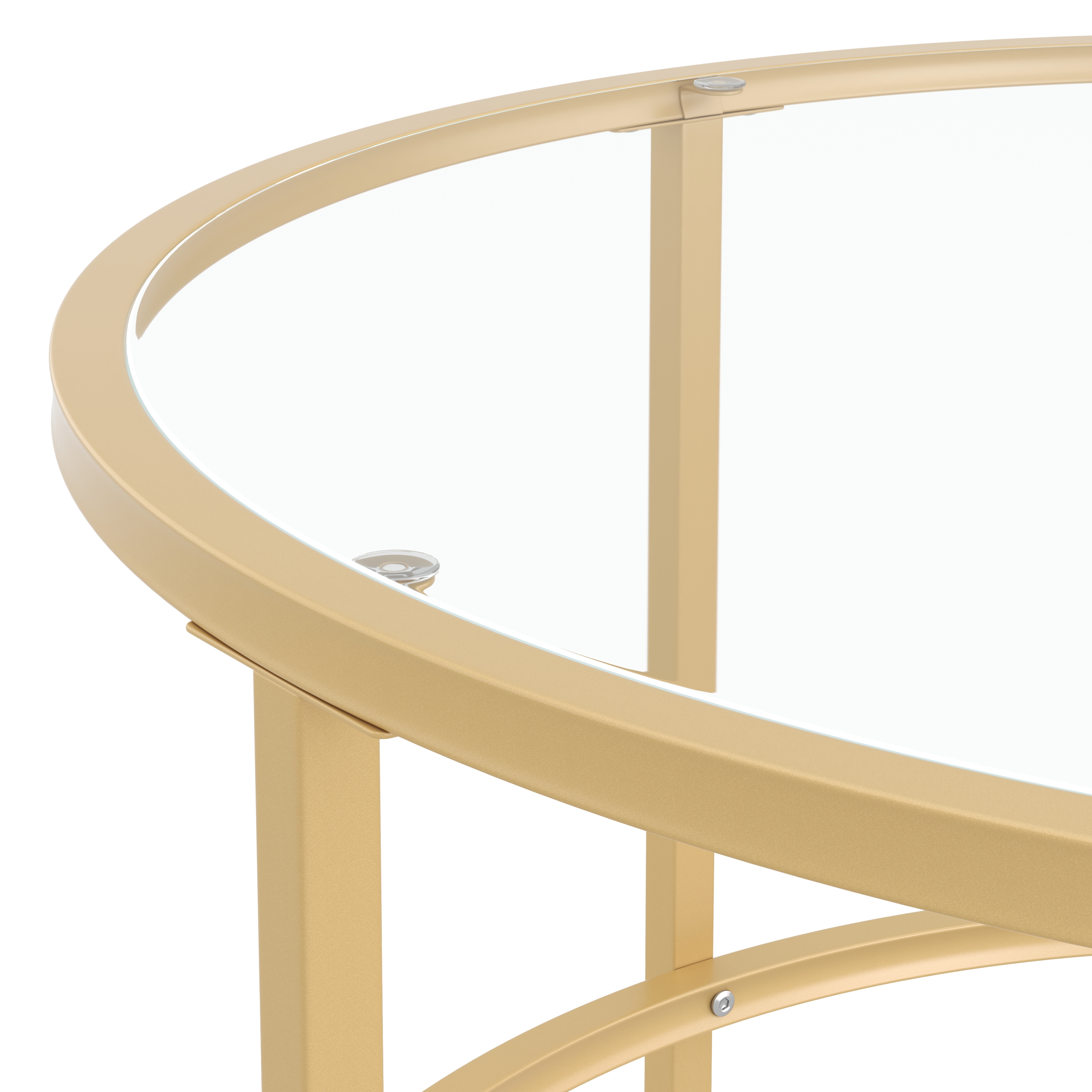 Beistelltisch Glas TYRO rund 84 cm gold