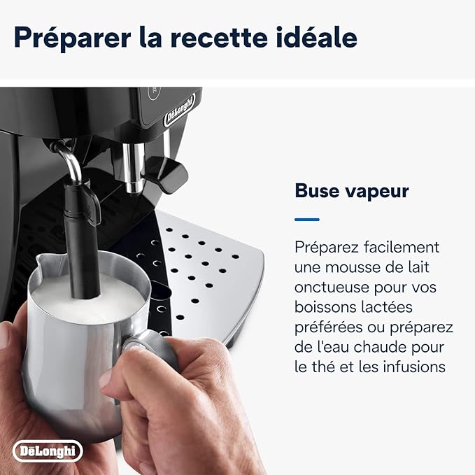 De'Longhi Magnifica Start ECAM222.20B, machine à café automatique avec mousseur à lait, noir