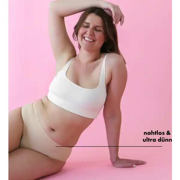 Nahtlose Periodenunterwäsche Slip Gr. XL nude