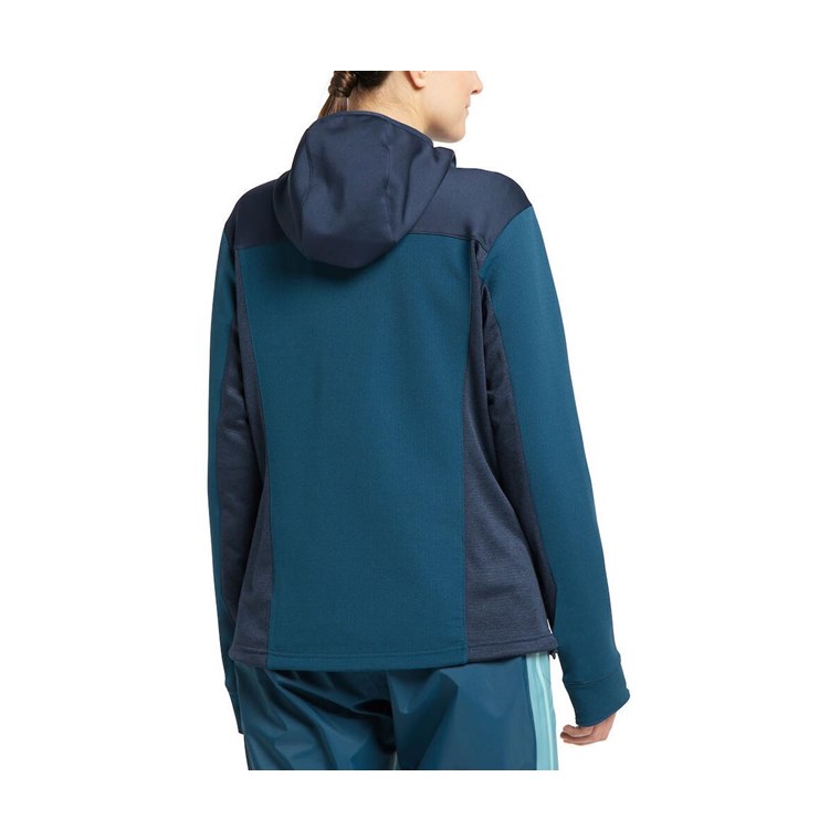 Haglöfs Vassi Mid Hooded Jacket Women Dark Ocean/Tarn Blue
