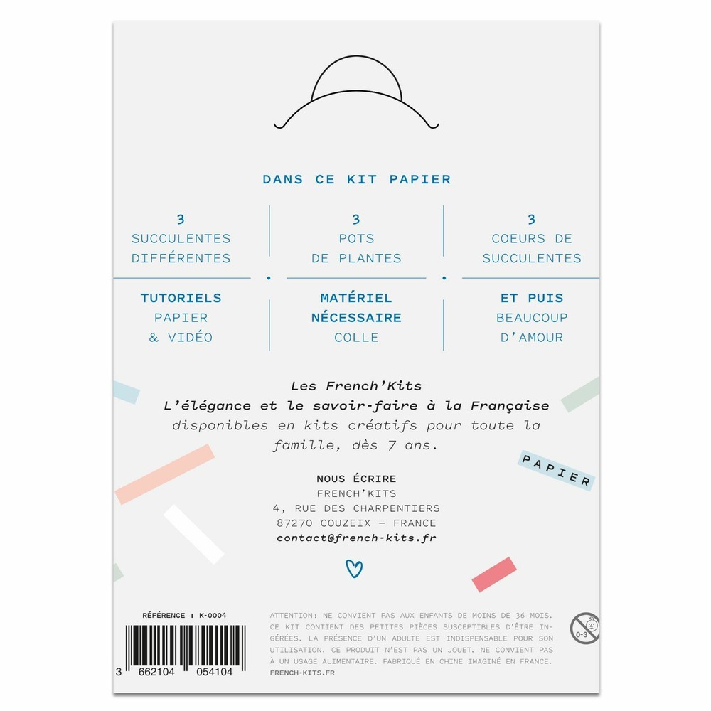 Coffret création en papier - 1 jardinière avec oiseau