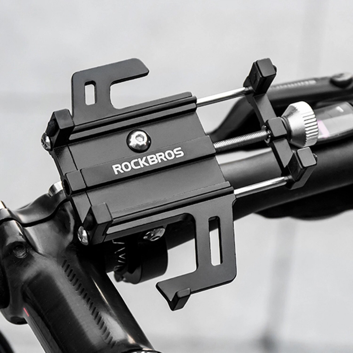 Fahrrad-Handyhalter aus Aluminiumlegierung Schwarz kompatibel