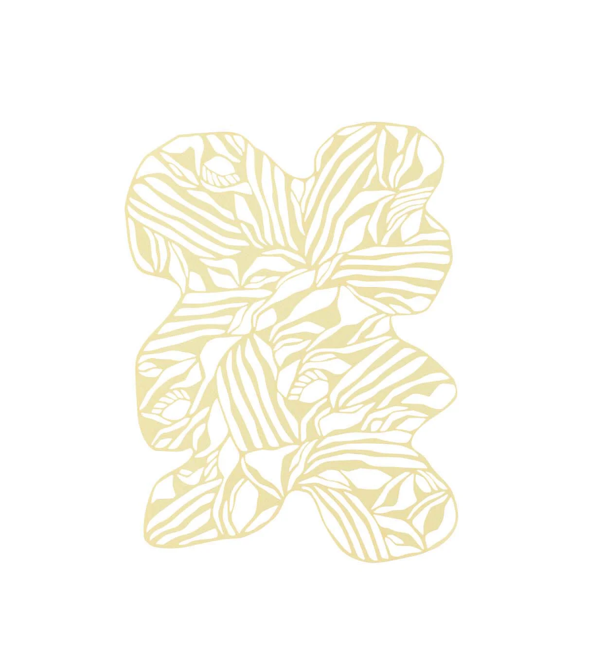 Studio About  Papercut Organic Rectangle plakat, gul - A4