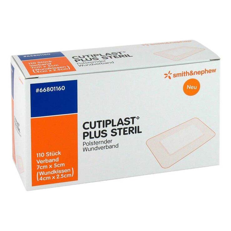 Cutiplast Plus steril 5x7 cm Verband, 110 St