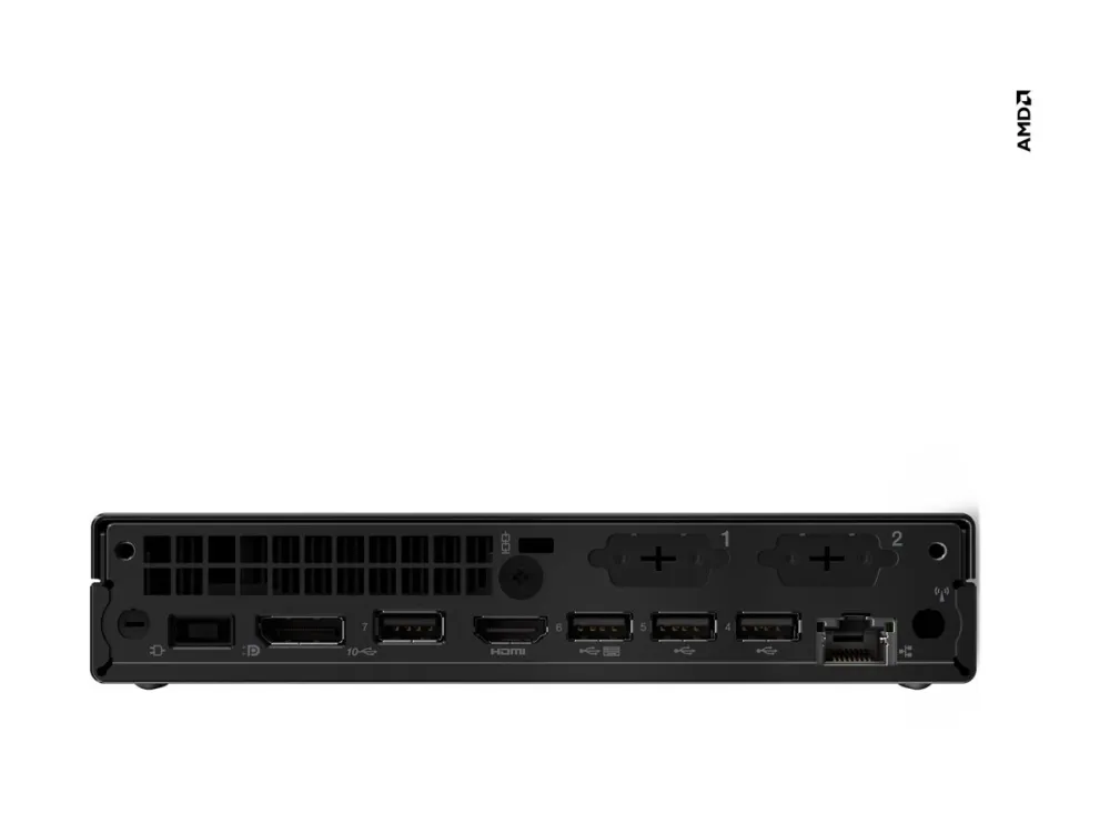 Lenovo ThinkCentre M75q Gen 5 12RQ - Lille Ryzen 5 Pro 8500GE / op til 5 GHz - RAM 16 GB - SSD 512 GB - TCG Opal Encryption 2, NVMe - Radeon 740M - Gigabit Ethernet, Bluetooth 5.3, IEEE 802.11ax (Wi-Fi 6) - Win 11 Pro - skærm: ingen - tastatur: Nordi